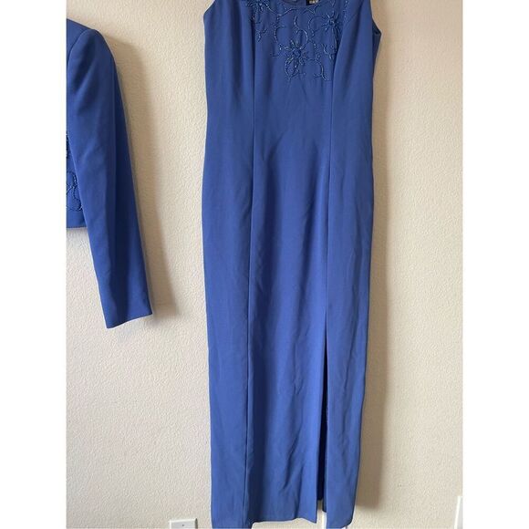 Vintage Rimini beaded maxi sheath 90s party evening gown size 4 - Picture 2 of 9